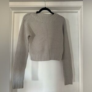 Lulus gray knit crop sweater